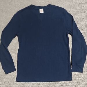 Kids Wonder Nation Navy Long Sleeve Shirt Size L(10-12)